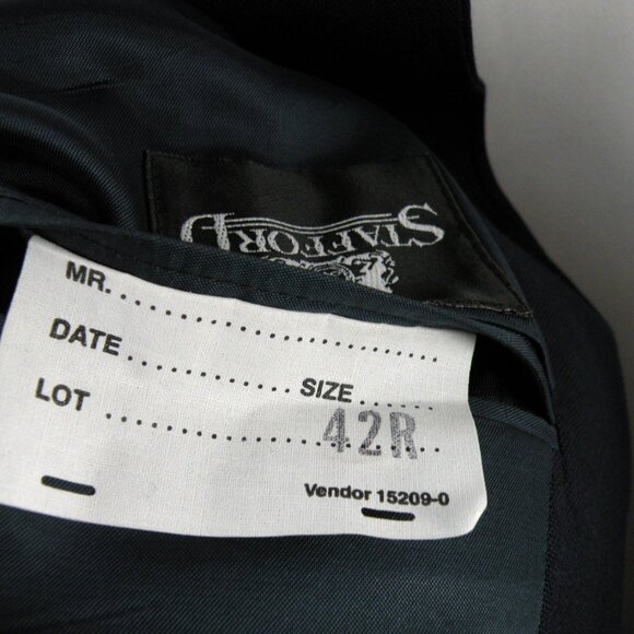NWOT Stafford Mens Hopsack Blazer Sport Coat Jacket Size 42 R Gold Buttons - Picture 9 of 10